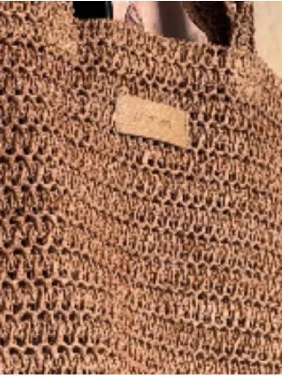 Original Burberry Extra Large Goddess Brown Woven Tote - Picture 6 of 7